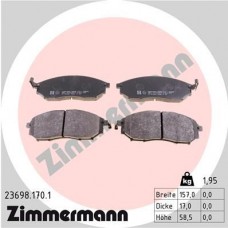 23698.170.1 ZIMMERMANN Комплект гальмівних колодок дисковий гальм