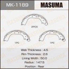 MK-1189 MASUMA Комплект гальмівних колодок