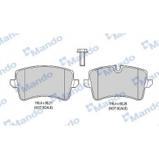 MBF015387 MANDO КомплеК т гальмівних колодок, дискове гальмо