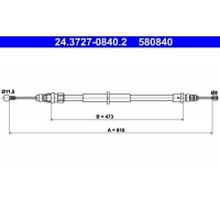 24.3727-0840.2 ATE Тросик, cтояночный тормоз