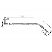1 987 477 904 BOSCH Тросик, cтояночный тормоз