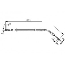 1 987 477 904 BOSCH Тросик, cтояночный тормоз
