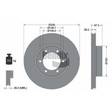 BDS1373 BENDIX Braking Гальмівний диск