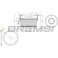 FE0333 BREMSI Паливний фільтр