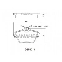 DBP1018 DANAHER Комплект гальмівних колодок дисковий гальм
