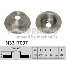 N3317007 NIPPARTS Гальмівний диск