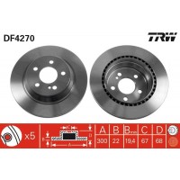 DF4270 TRW Гальмівний диск