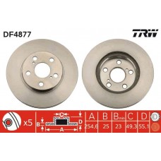 DF4877 TRW Гальмівний диск
