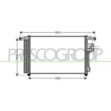 HN814C001 PRASCO Конденсатор кондиціонера