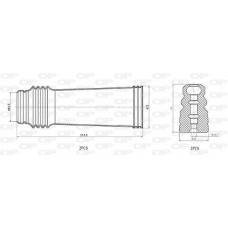 DCK5096.04 OPEN PARTS Пилозахисний комплект амортизатор