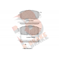 RB2322 R BRAKE Комплект гальмівних колодок дисковий гальм