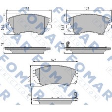 FO 936181 FOMAR Friction Комплект гальмівних колодок дисковий гальм