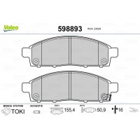 598893 VALEO КомплеК т гальмівних колодок, дискове гальмо