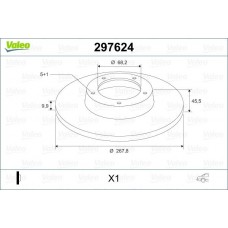 297624 VALEO Гальмівний диск
