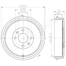 TA-0613 JAPANPARTS Гальмівний барабан