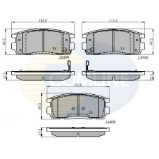CBP31580 COMLINE Комплект гальмівних колодок дисковий гальм