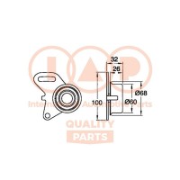 127-07029 IAP QUALITY PARTS Натяжний ролик ремінь ГРМ