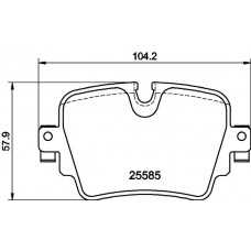 8DB 355 021-161 HELLA КомплеК т гальмівних колодок, дискове гальмо