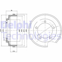 BF479 DELPHI Гальмівний барабан
