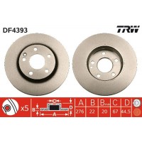 DF4393 TRW Гальмівний диск