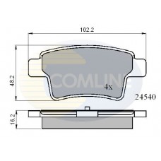 CBP01713 COMLINE Комплект гальмівних колодок дисковий гальм