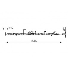 1 987 482 918 BOSCH Тросик, cтояночный тормоз