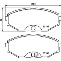 8DB 355 036-611 HELLA Комплект гальмівних колодок дисковий гальм