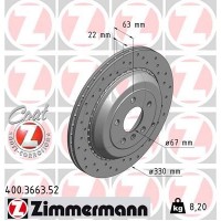 400.3663.52 ZIMMERMANN Гальмівний диск
