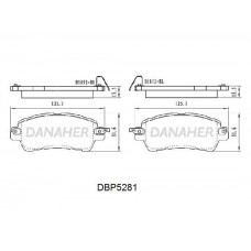 DBP5281 DANAHER Комплект гальмівних колодок дисковий гальм