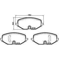 8DB 355 040-801 HELLA Комплект гальмівних колодок дисковий гальм