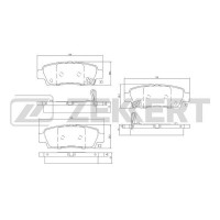 BS-1862 ZEKKERT Комплект гальмівних колодок дисковий гальм