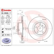 09.B569.11 BREMBO Гальмівний диск