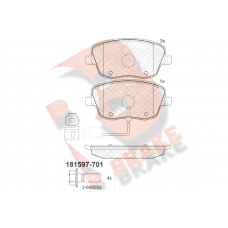 RB1597-701 R BRAKE КомплеК т гальмівних колодок, дискове гальмо