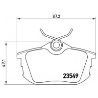 P 54 023 BREMBO Комплект гальмівних колодок дисковий гальм