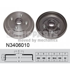 N3406010 NIPPARTS Гальмівний барабан