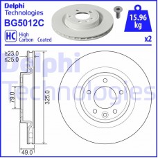 BG5012C DELPHI Гальмівний диск