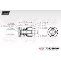 72938029P MAXTECH Поршень корпус скоби гальма
