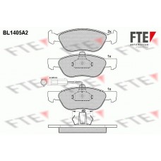 BL1405A2 FTE Комплект гальмівних колодок дисковий гальм