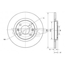TX 70-94 TOMEX Brakes Гальмівний диск