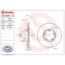 09.B497.10 BREMBO Гальмівний диск