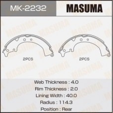 MK-2232 MASUMA Комплект гальмівних колодок
