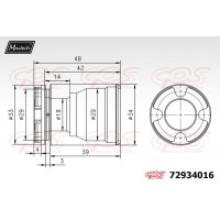 72934016 MAXTECH Поршень корпус скоби гальма