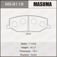 MS9118 MASUMA Колодки гальмівні