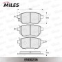 E500236 MILES Комплект гальмівних колодок дисковий гальм