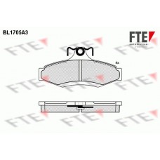 BL1705A3 FTE Комплект гальмівних колодок дисковий гальм