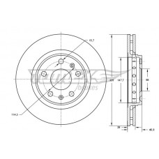 TX 73-53 TOMEX Brakes Гальмівний диск
