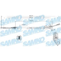 C0444B SAMKO Тросик, cтояночный тормоз