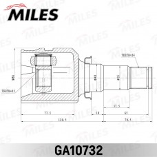 GA10732 MILES Шарнирный комплект, Привідний вал