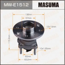 MW-E1512 MASUMA Комплект підшипника ступиці колеса