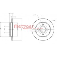 6110020 METZGER Гальмівний диск